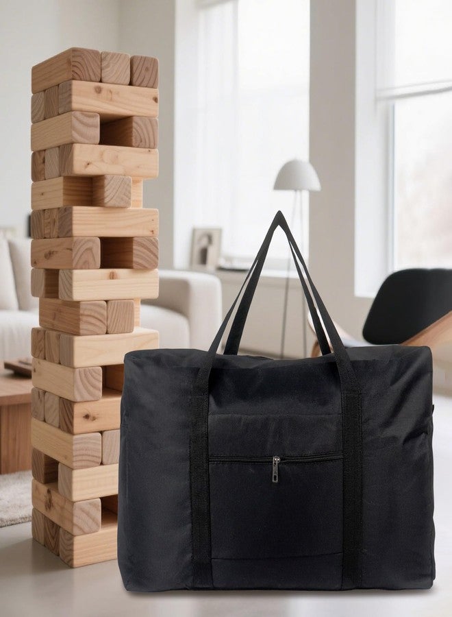 Klmnop Stacking Game Storage Bag, Portable & Waterproof Giant Tumble Tower Games Block Replacement Carry Case Holds 56 Pcs Large Tumbling Timber(Only Bag) - Image 4